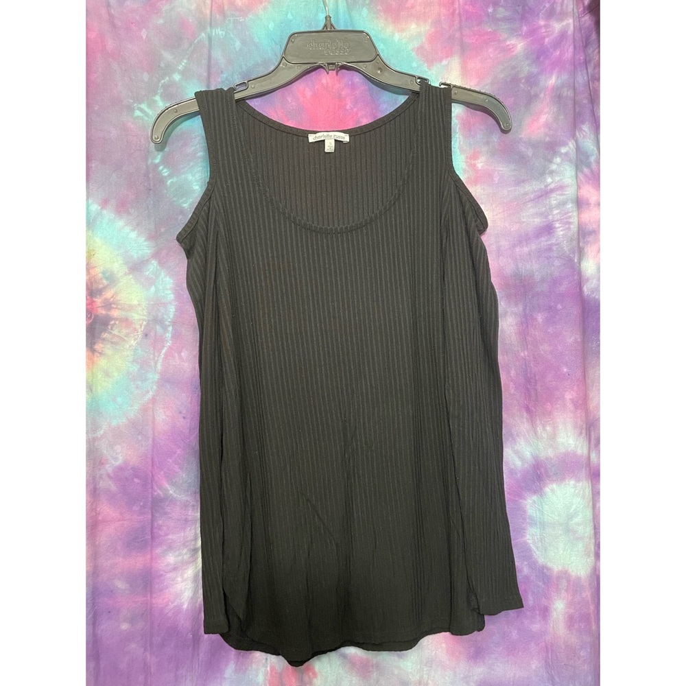 Charlotte Russe Cold Shoulder Black Long Sleeve Women’s Shirt